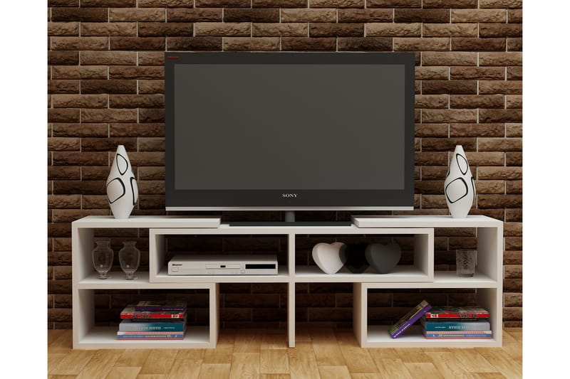 Decorotika TV-benk 136 cm - Hvit - Møbler - TV- & Mediamøbler - TV benk & mediabenk