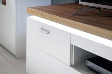 Degaust TV-benk 156 cm - Hvit/Eik - Møbler - TV- & Mediamøbler - TV benk & mediabenk