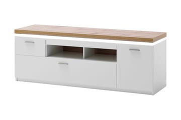 Degaust TV-benk 156 cm - Hvit/Eik - Møbler - TV- & Mediamøbler - TV benk & mediabenk