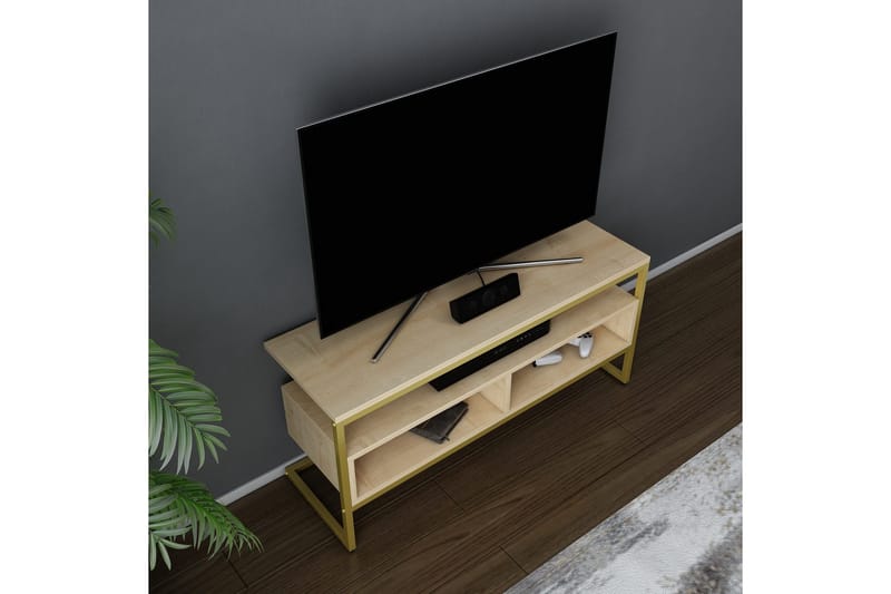 Desgrar Tv-benk 110x49,9 cm - Gull - Møbler - TV- & Mediamøbler - TV benk & mediabenk