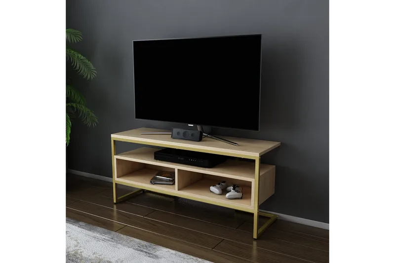 Desgrar Tv-benk 110x49,9 cm - Gull - Møbler - TV- & Mediamøbler - TV benk & mediabenk