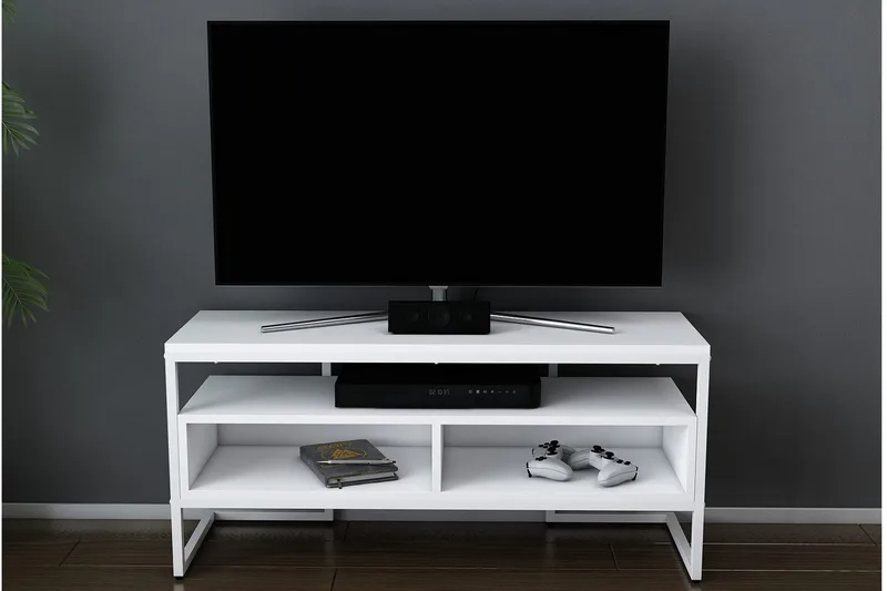Desgrar Tv-benk 110x49,9 cm - Hvit - Møbler - TV- & Mediamøbler - TV benk & mediabenk