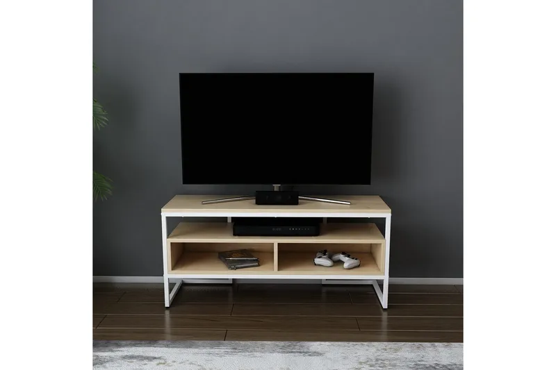 Desgrar Tv-benk 110x49,9 cm - Hvit - Møbler - TV- & Mediamøbler - TV benk & mediabenk