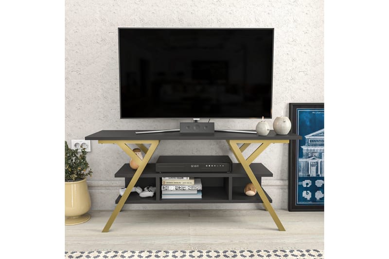 Desgrar Tv-benk 120x55 cm - Gull - Møbler - TV- & Mediamøbler - TV benk & mediabenk