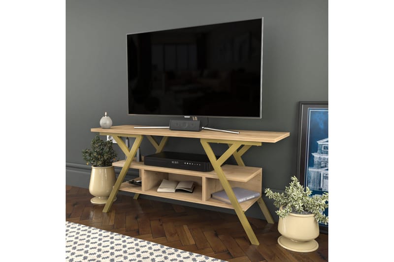 Desgrar Tv-benk 120x55 cm - Gull - Møbler - TV- & Mediamøbler - TV benk & mediabenk