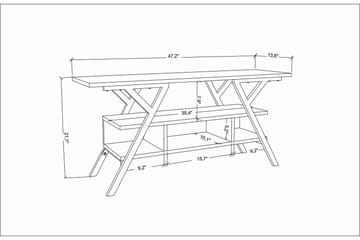 Desgrar Tv-benk 120x55 cm - Hvit - Møbler - TV- & Mediamøbler - TV benk & mediabenk