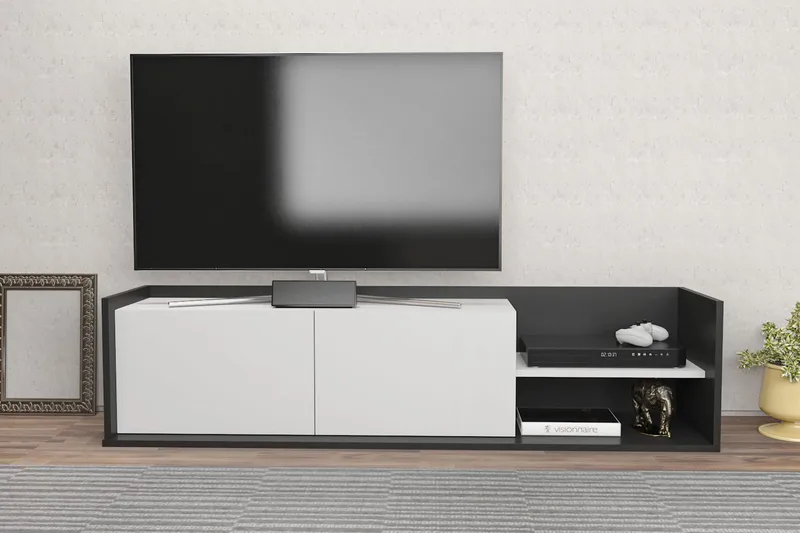 Desgrar Tv-benk 160x36,8 cm - Antrasitt - Møbler - TV- & Mediamøbler - TV benk & mediabenk