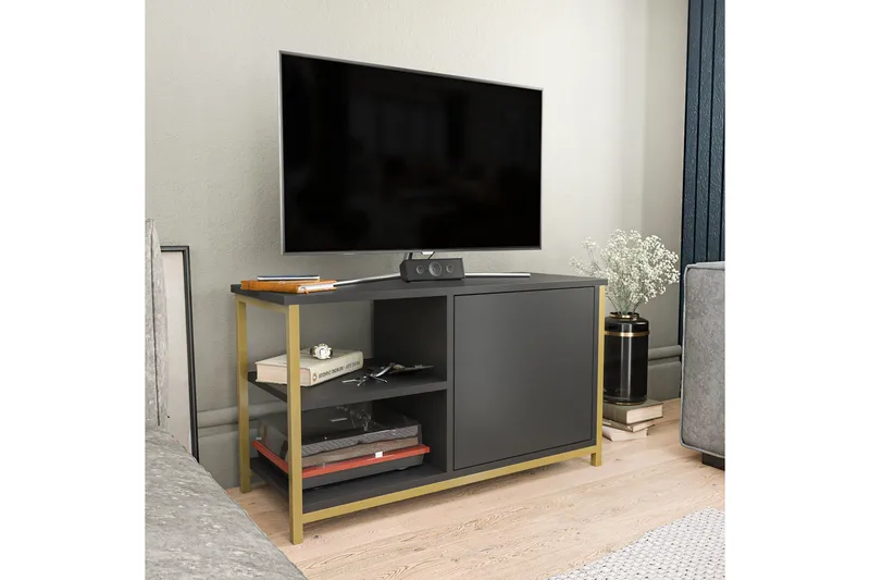 Desgrar Tv-benk 89,6x50,8 cm - Gull - Møbler - TV- & Mediamøbler - TV benk & mediabenk