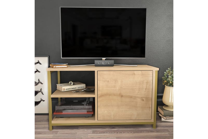 Desgrar Tv-benk 89,6x50,8 cm - Gull - Møbler - TV- & Mediamøbler - TV benk & mediabenk