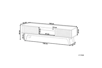 Detroit Tv-Benk 35x149 Cm - Grå - Møbler - TV- & Mediamøbler - TV benk & mediabenk