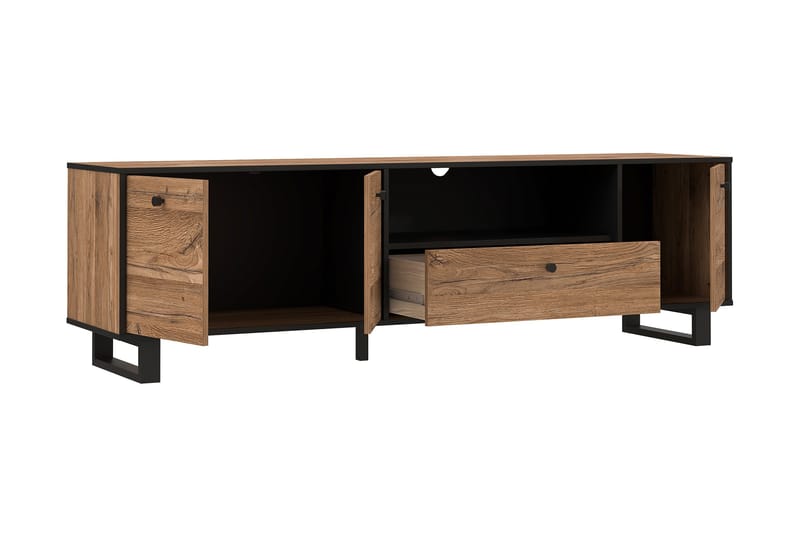 Donmills TV-benk 180 cm - Brun/Svart - Møbler - TV- & Mediamøbler - TV benk & mediabenk