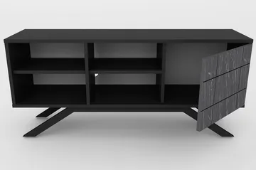 Einbeck Tv-benk 130 cm - Svart - Møbler - TV- & Mediamøbler - TV benk & mediabenk