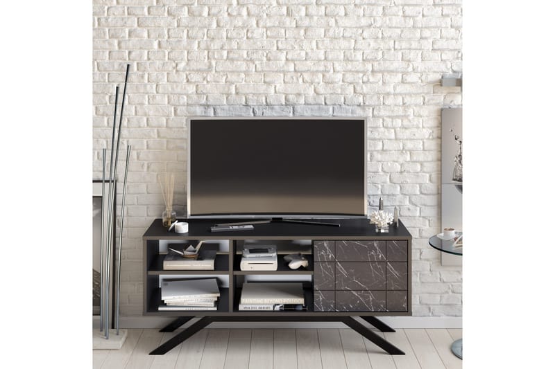 Einbeck Tv-benk 130 cm - Svart - Møbler - TV- & Mediamøbler - TV benk & mediabenk