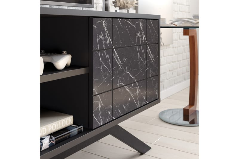 Einbeck Tv-benk 130 cm - Svart - Møbler - TV- & Mediamøbler - TV benk & mediabenk