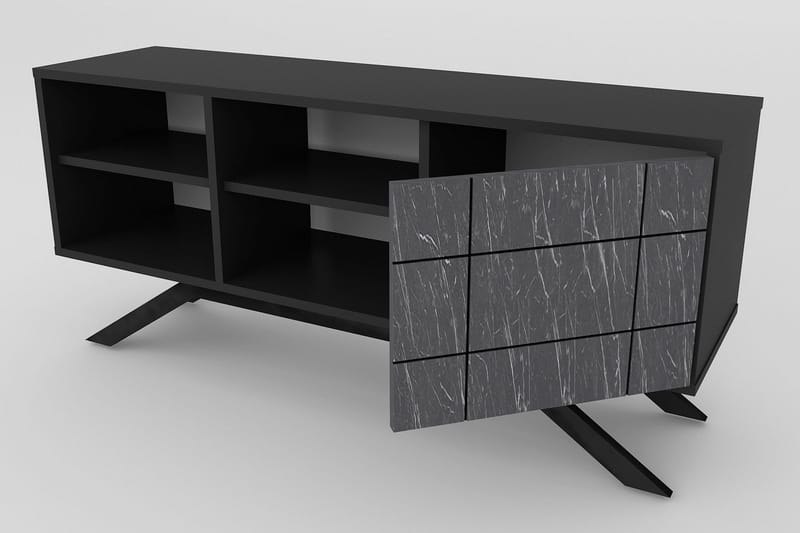 Einbeck Tv-benk 130 cm - Svart - Møbler - TV- & Mediamøbler - TV benk & mediabenk