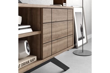 Einbeck Tv-benk 130 cm - Svart/Mørkebrun - Møbler - TV- & Mediamøbler - TV benk & mediabenk