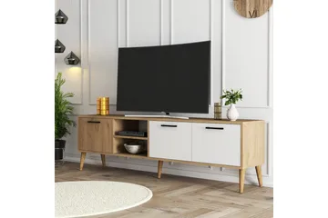 Essexa TV-benk 180x35 cm brun/hvit - Møbler - TV- & Mediamøbler - TV benk & mediabenk