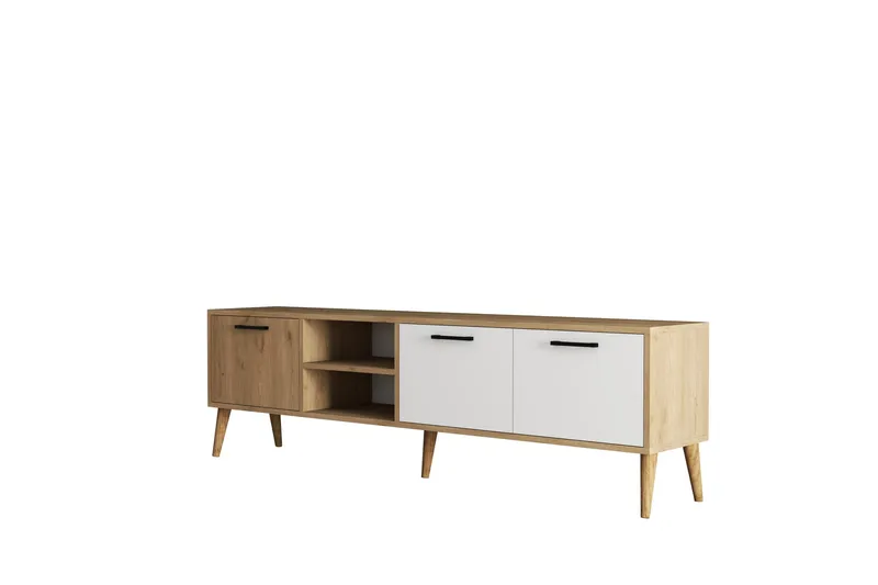 Essexa TV-benk 180x35 cm brun/hvit