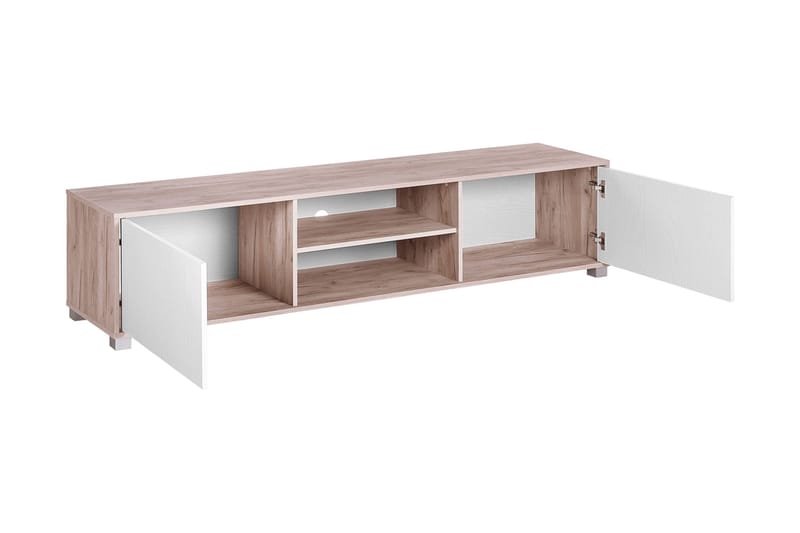 Filteau TV-benk 180 cm i Tre - Hvit|Beige - Møbler - TV- & Mediamøbler - TV benk & mediabenk