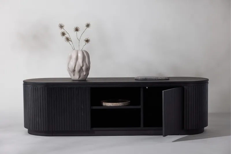 Fjällbacka Tv-benk 160x48 cm - Svart - Møbler - TV- & Mediamøbler - TV benk & mediabenk