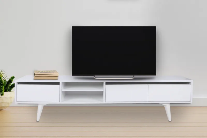 Fresenborg TV-benk 180 cm - Hvit - Møbler - TV- & Mediamøbler - TV benk & mediabenk