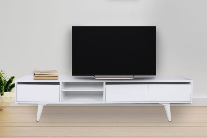 Fresenborg TV-benk 180 cm - Hvit - Møbler - TV- & Mediamøbler - TV benk & mediabenk