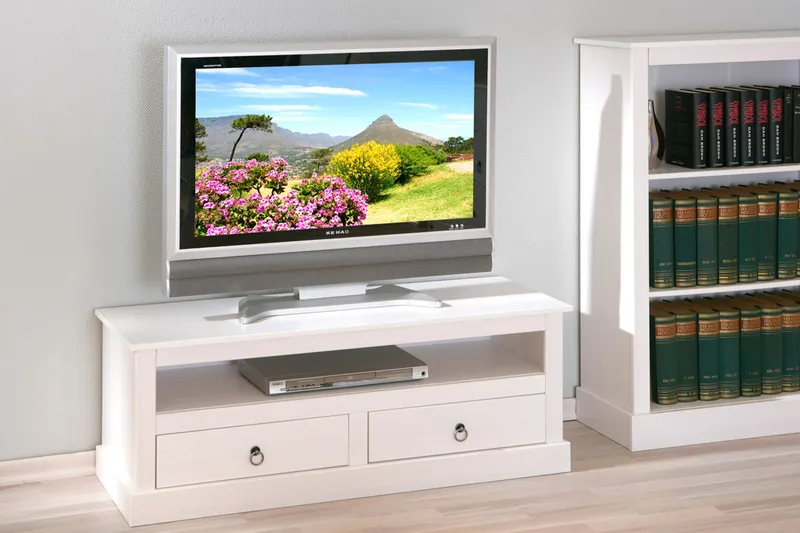 Galois TV-benk 118 cm - Hvit - Møbler - TV- & Mediamøbler - TV benk & mediabenk