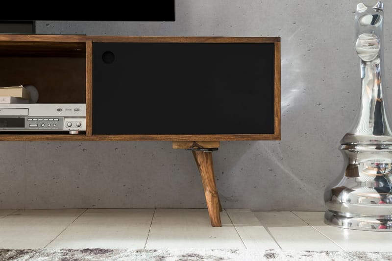 Gateau Gulvstående TV-benk 140 cm med Oppbevaring i Lyst Tre - Brun - Møbler - TV- & Mediamøbler - TV benk & mediabenk