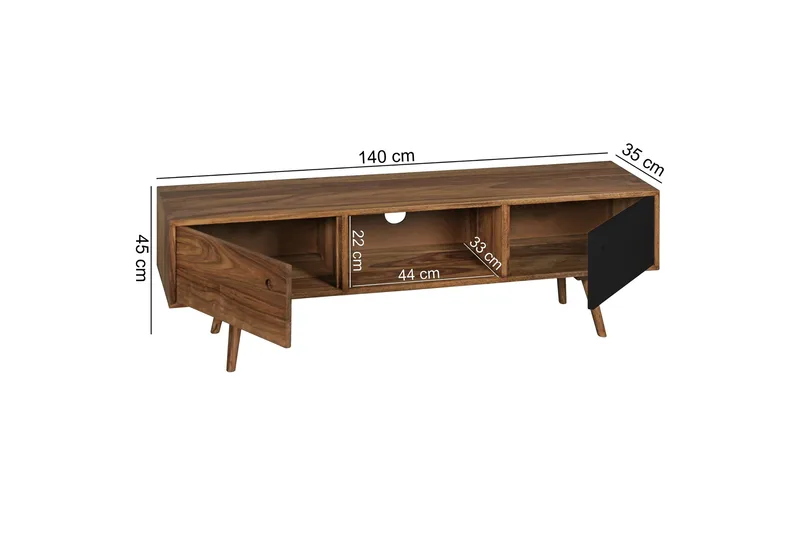 Gateau TV-Benk 140 cm - Brun - Møbler - TV- & Mediamøbler - TV benk & mediabenk