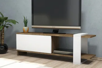 Gersby TV-Benk 120 cm - Brun/Hvit - Møbler - TV- & Mediamøbler - TV benk & mediabenk