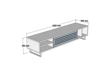 Gersby TV-Benk 160 cm - Brun/Grå - Møbler - TV- & Mediamøbler - TV benk & mediabenk
