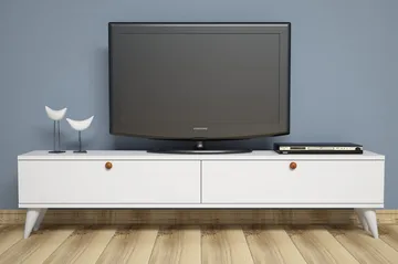 Gersby TV-Benk 160 cm - Hvit - Møbler - TV- & Mediamøbler - TV benk & mediabenk