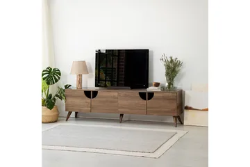 Grotte TV-benk 180 cm med Oppbevaring i Valnøtt - Brun - Møbler - TV- & Mediamøbler - TV benk & mediabenk