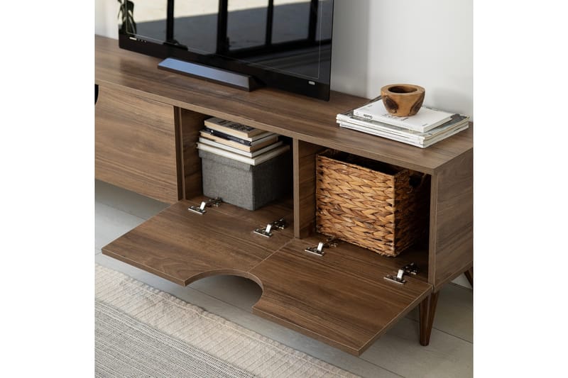 Grotte TV-benk 180 cm - Valnøtt - Møbler - TV- & Mediamøbler - TV benk & mediabenk