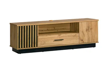 Gulvstående TV-benk 155 cm med Oppbevaring i Eik - Beige - Møbler - TV- & Mediamøbler - TV benk & mediabenk