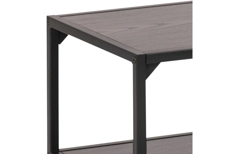 Hasslevik Tv-benk 120 cm 3 Hyller - Svart/Matt Svart - Møbler - TV- & Mediamøbler - TV benk & mediabenk