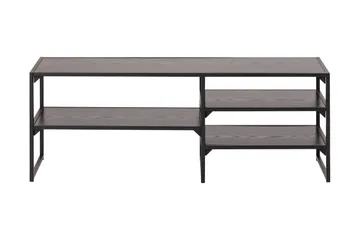 Hasslevik Tv-benk 120 cm 3 Hyller - Svart/Matt Svart - Møbler - TV- & Mediamøbler - TV benk & mediabenk
