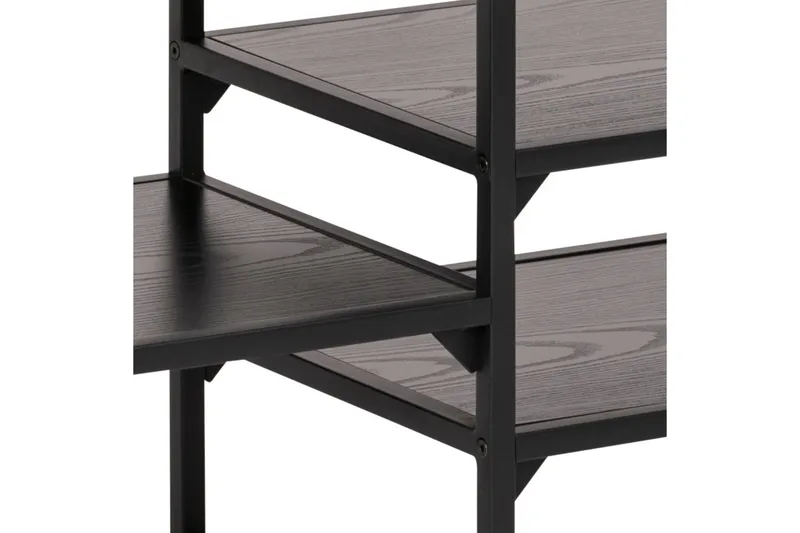 Hasslevik Tv-benk 120 cm 3 Hyller - Svart/Matt Svart - Møbler - TV- & Mediamøbler - TV benk & mediabenk