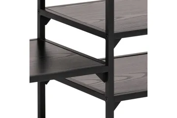 Hasslevik Tv-benk 120 cm 3 Hyller - Svart/Matt Svart - Møbler - TV- & Mediamøbler - TV benk & mediabenk