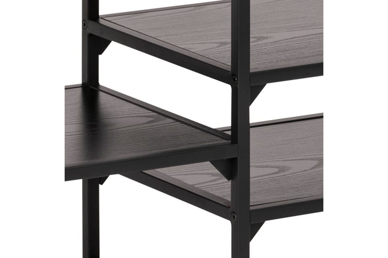 Hasslevik Tv-benk 120 cm 3 Hyller - Svart/Matt Svart - Møbler - TV- & Mediamøbler - TV benk & mediabenk