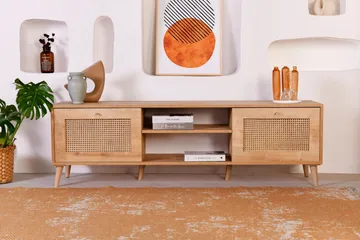 Hazeran TV-benk 180 cm - Eik - Møbler - TV- & Mediamøbler - TV benk & mediabenk