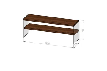 Heglar TV-benk 120 cm - Valnøtt - Møbler - TV- & Mediamøbler - TV benk & mediabenk