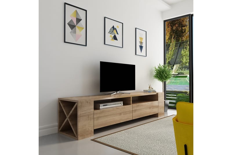 Hejde TV-Benk 155 cm - Brun - Møbler - TV- & Mediamøbler - TV benk & mediabenk