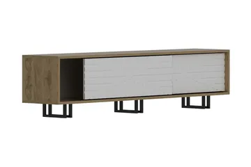 Hejde TV-Benk 180 cm - Brun/Hvit - Møbler - TV- & Mediamøbler - TV benk & mediabenk