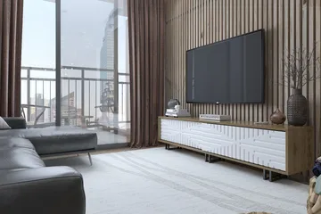 Hejde TV-Benk 180 cm - Brun/Hvit - Møbler - TV- & Mediamøbler - TV benk & mediabenk