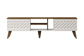 Hejde TV-Benk 180 cm - Hvit/Brun - Møbler - TV- & Mediamøbler - TV benk & mediabenk