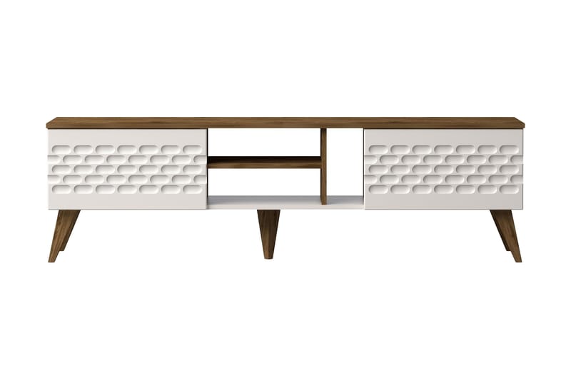 Hejde TV-Benk 180 cm, Hvit/Brun