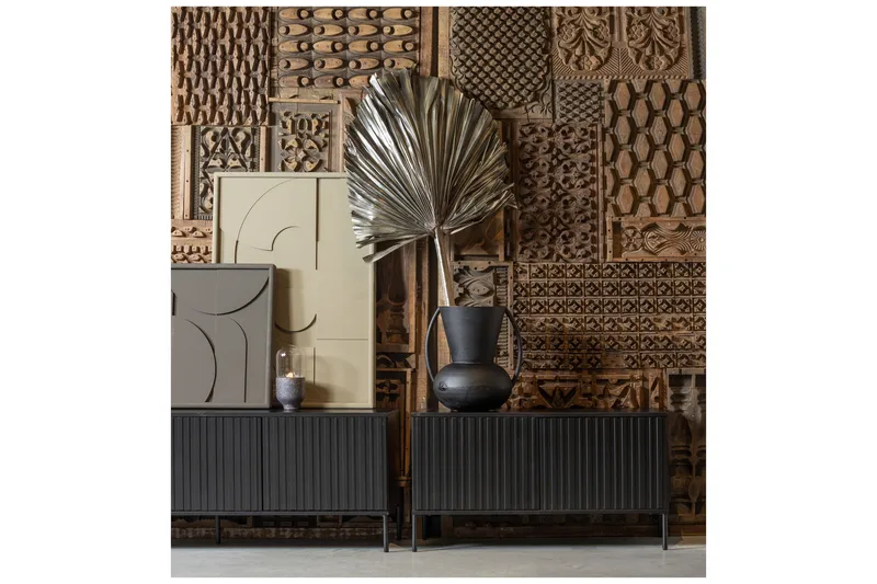 Hemlinge Tv-benk 150 cm - Svart - Møbler - TV- & Mediamøbler - TV benk & mediabenk