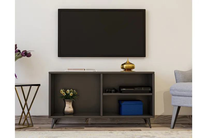 Hensiek TV-Benk 100 cm - Antrasitt - Møbler - TV- & Mediamøbler - TV benk & mediabenk