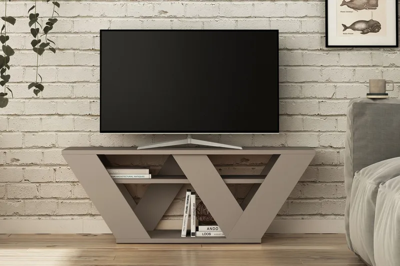 Homitis TV-benk 110 cm - Brun - Møbler - TV- & Mediamøbler - TV benk & mediabenk